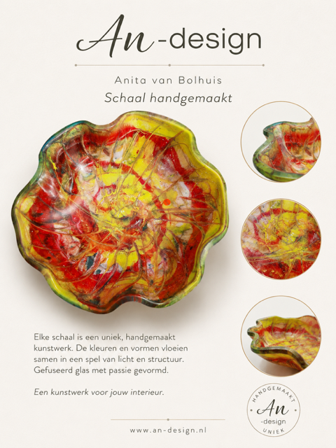 Handgemaakte schaal An-design